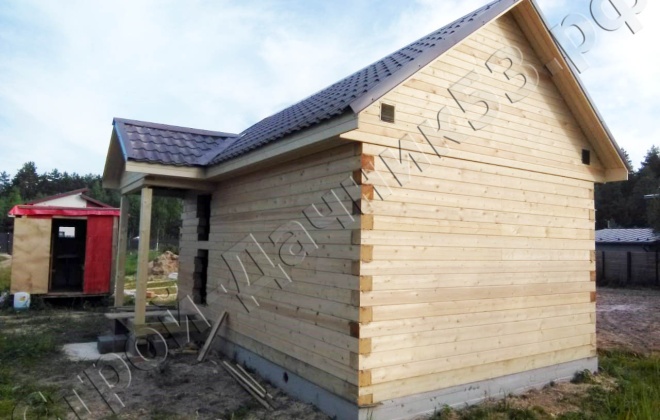 3 Брусовая баня Б-11, 6×4, 26 м², Ленинградская область, Всеволожский район, КП «Белоостровская Жемчужина» (1)